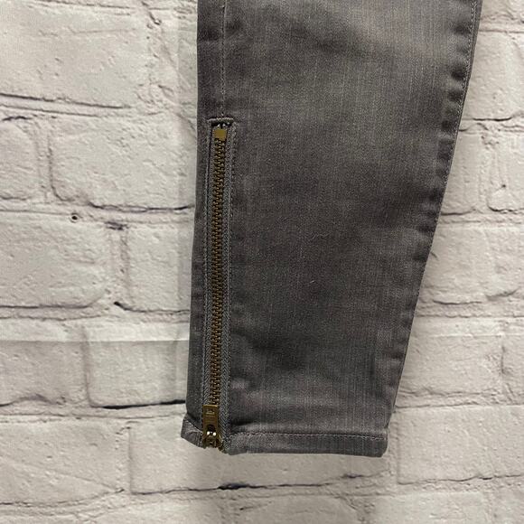 Madewell Grey Skinny Ankle Zip Jeans Size 24 - Picture 3 of 6